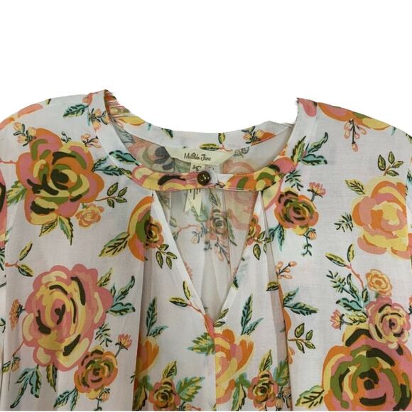 Matilda Jane Adventure Sunday Best Fuchsia Orange Floral Babydoll Dress Small - Picture 5 of 7